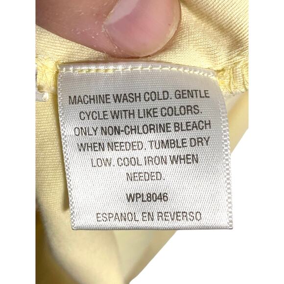 Tasso Elba Light Yellow Polo Shirt Mens S Preppy Casual Classic Pastel Spring - Picture 7 of 7